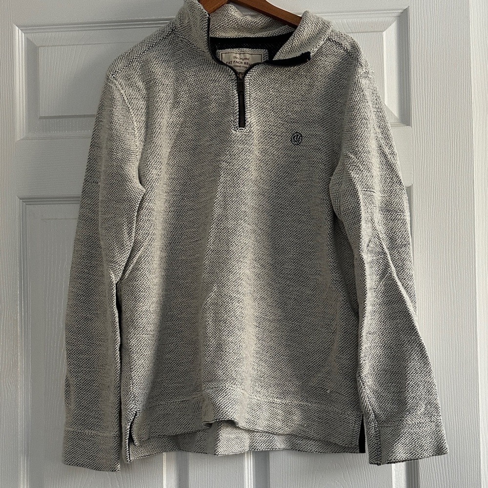 Fat Face Men's Light Gray Half-Zip Pullover Sweater